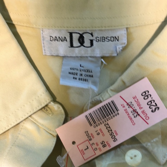 NWT Dana Gibson Leisure Pant Suit Button up Top Drawstring Waist Pants Large - Picture 5 of 12